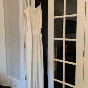 Theory white jumpsuit